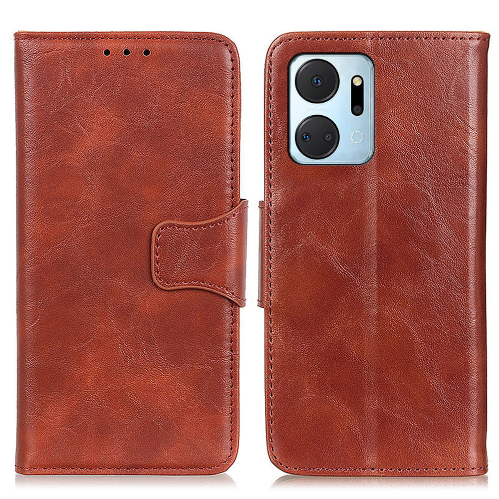 For Honor X7a 5G Crazy Horse Texture Split Leather Wallet Cover Shockproof Cell Phone Stand Case For Honor X7a 5G Crazy Horse Texture Split Leather Wallet Cover Shockproof Cell Phone Stand Case